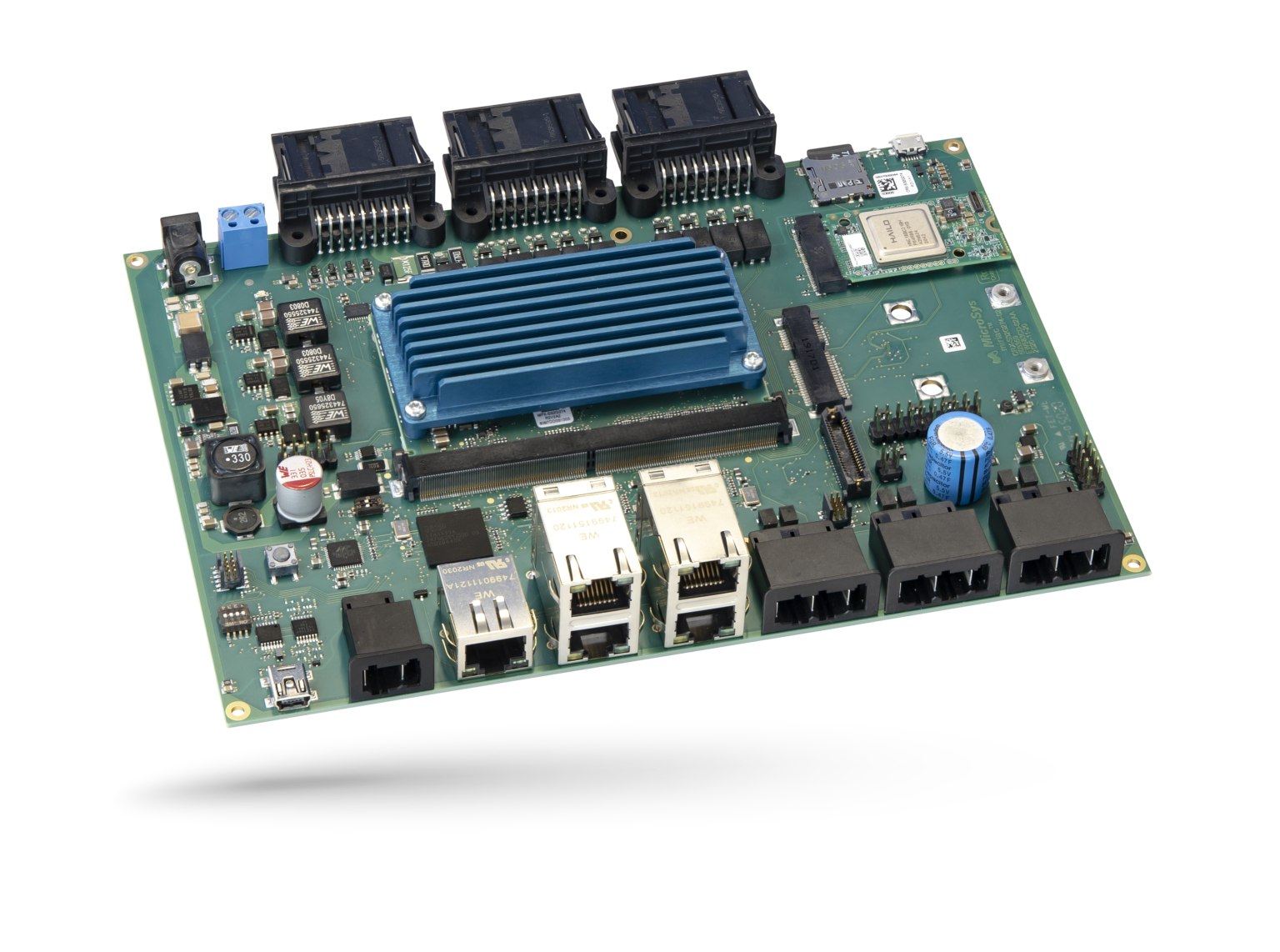 MicroSys miriac AIP-S32G274A (+2x Hailo-8) PW-SBC-098
