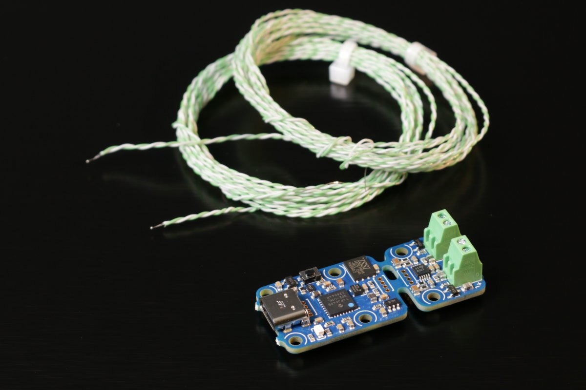 熱電対 2点温度入力ロガー 小型USBモジュール PW-YOC-004