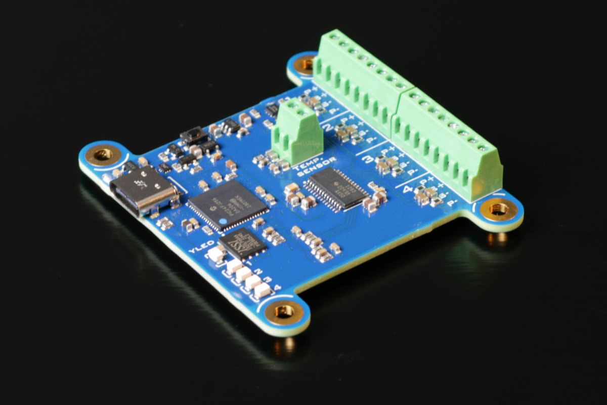 ロードセル・ひずみゲージ 4ch入力 小型USBモジュール PW-YOC-030