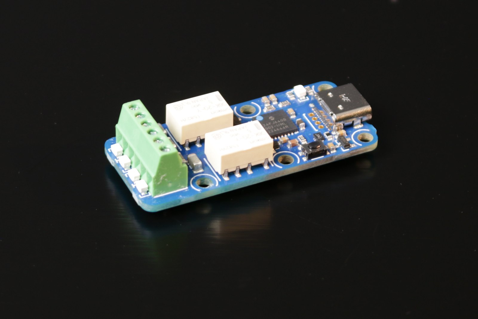 2点小容量SPDTリレー出力 小型USBモジュール PW-YOC-040