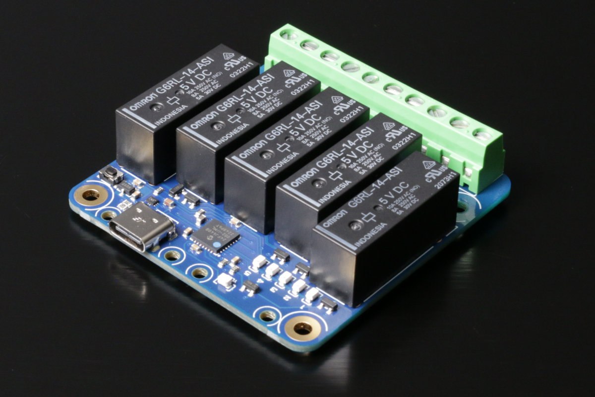 5点パワーリレー出力モジュール 小型USBモジュール PW-YOC-043