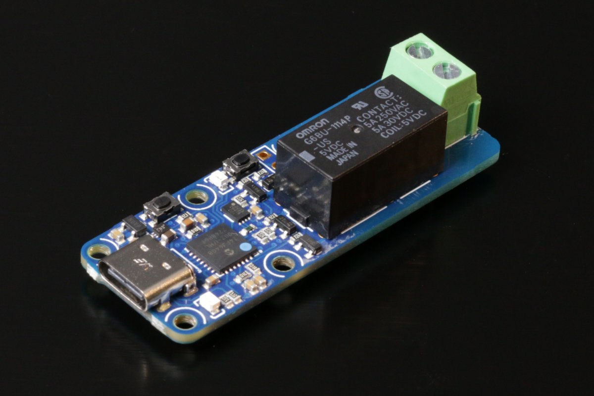 無電源保持ラッチングリレー 小型USBモジュール PW-YOC-044